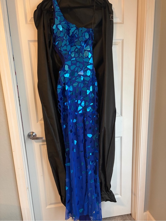 Dresses & Skirts - Blue Sequin Evening Gown - Women Dresses